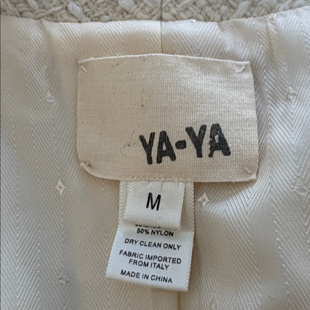 Yaya Chic Cream Textured Jacket - Picture 6 of 6